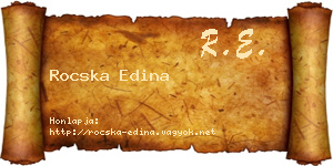 Rocska Edina névjegykártya
