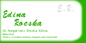 edina rocska business card